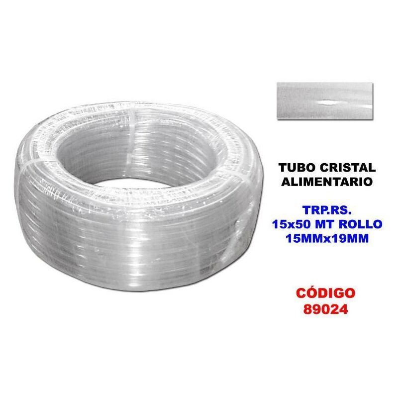 

tubo cristal alimentario trp.rs.-15 x 50 mt rollo 15 mmx19 mm - Mibricotienda