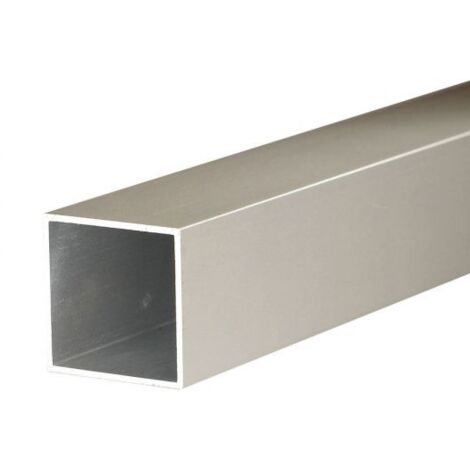 Tubo cuadrado de aluminio 1000/20x20x1,5mm plata