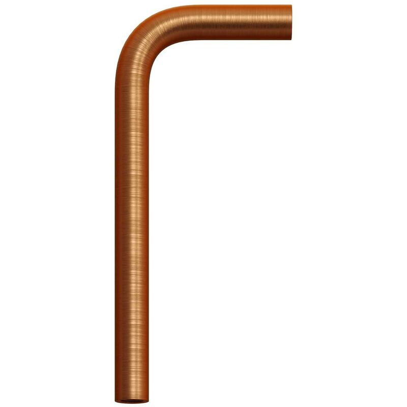 Image of Creative Cables - Tubo curvo di estensione 14 cm in metallo Rame satinato - Rame satinato