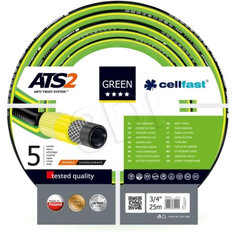 TUBO DA GIARDINO CELLFAST VERDE ATS2 DIMENSIONE: 3/4" LUNGHEZZA: 25 m