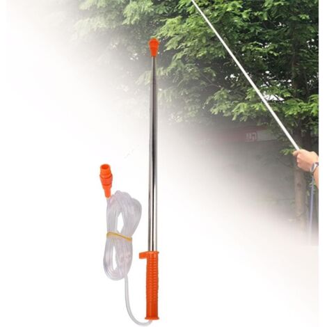 Tubo da giardino, prolunga per spruzzatore, lancia telescopica, tubo da giardino multifunzione in acciaio inox da 2,6 m, strumento per spruzzare giardini, aree verdi e alberi.