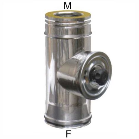 Tubo de acero inoxidable 15/20X44 tapa de inspección Dp Maral