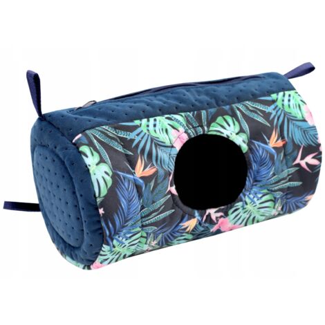 TUBO DE ALIMENTACIÓN CON UN AGUJERO PARA COLGAR, BOLSA PARA CONEJOS Y COBAYAS DE BOSQUE TROPICAL