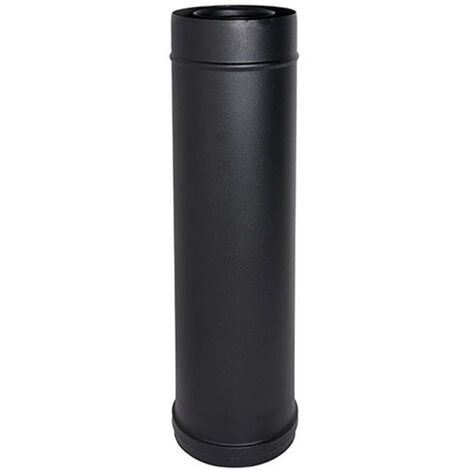 Tubo de chimenea coaxial elemento recto negro D. 100/150 L 0,25 m CE en acero 316 para estufa de pellets Made in Italy UNI 1856/2