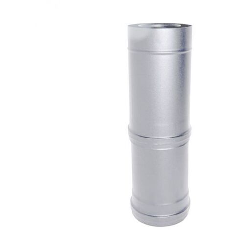 Tubo de chimenea coaxial INOX elemento telescópico D. 80/130 550/940 mm CE estufa de pellet Hecho en Italia