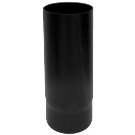Tubo de chimenea de 0,5 m DN 120 esmaltado negro para estufa de leña, resistente a 600 grados, CE, hecho en Italia