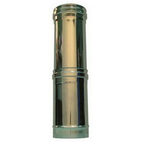 Tubo de chimenea de pared doble aislado de acero inoxidable elemento telescópico dn 180/230