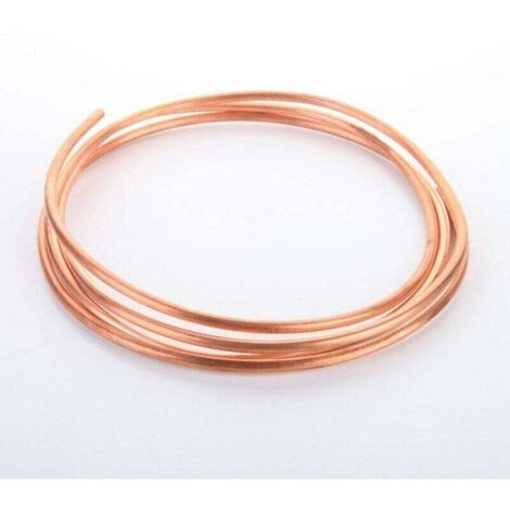Tubo de cobre blando de 2 m para tuberías de refrigeración (diámetro exterior de 5 mm x diámetro interior de 4 mm)