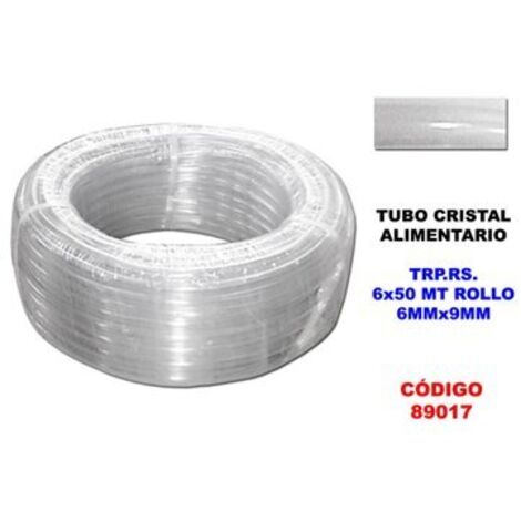 Tubo de cristal alimentario TRP.RS. 6 x 50 m rollo 6mm x 9mm