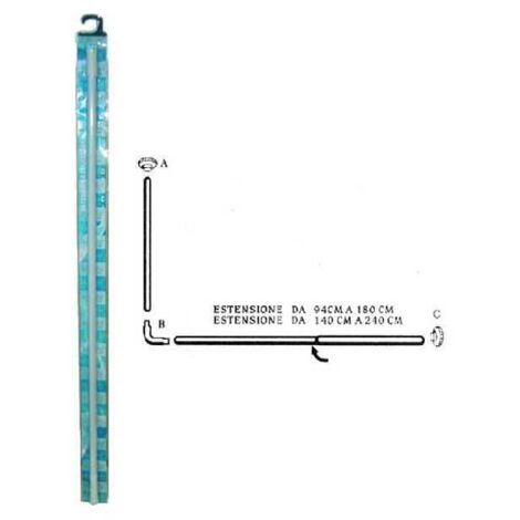 Tubo de ducha 80+ 94/180 extensible Aglaia 02619