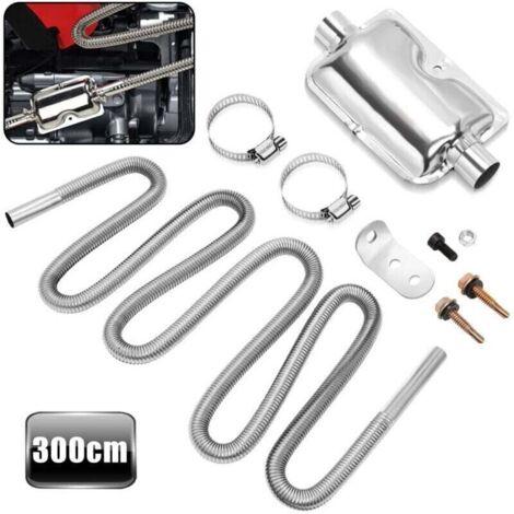 Tubo de escape diésel de acero inoxidable de 300 cm para calentadores, XU, tubo de escape de estacionamiento, accesorios para calentadores - KZQ