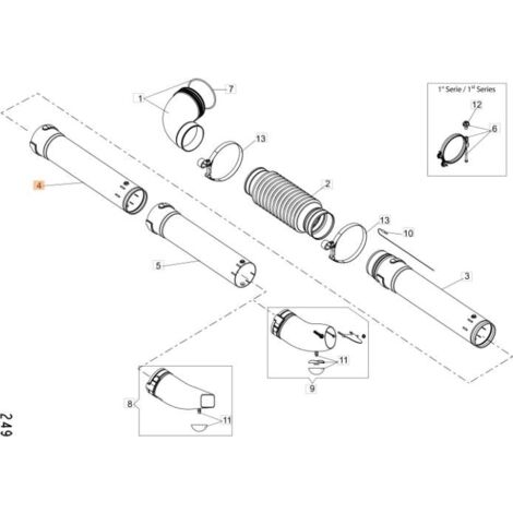TUBO DE EXTENSIÓN ORIGINAL EMAK CFI2411801