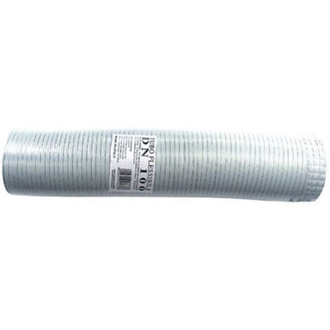 Tubo de humo flexible extensible de aluminio BLANCO 180 mm de 0,5 a 3 m