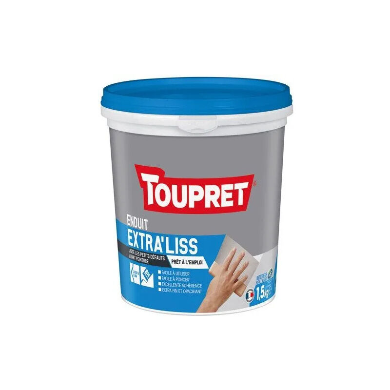 

Toupret - Compuesto alisador para acabados extrafinos, uso interior, 1,5kg, blanco