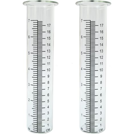 Tubo de repuesto de plástico para pluviómetro de 18 cm (7"), tubo de repuesto de plástico para pluviómetro de 53 x 18 cm (21 x 7"), resistente al frío y a las grietas, para jardín, patio y hogar (2 un