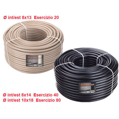 Tubo de riego en PVC 8x14 mm – 40 bar – 100 m – Jardinería y agricultura