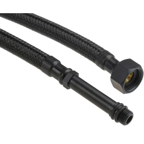 BB BUYBATH Tubo di collegamento per rubinetti da appoggio 40 cm nero