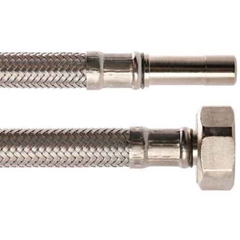 Tubo Di Connessione Sanitaria 300 Mm Cromato Dado 1/2"