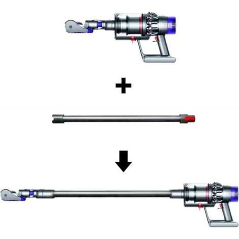 Tubo di prolunga a sgancio rapido compatibile con gli aspirapolvere Dyson V15 V11 V10 V8 V7, 73 cm (ferro)