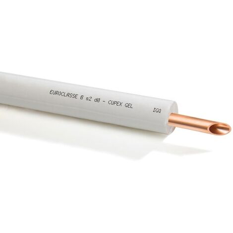 Tubo di rame preisolato CUPEX GEL ø5/8" x 1 (d. 15,87 mm). Rivestito con guaina. Spessore nominale isolante 11 mm (prezzo a metro - minimo acquistabile 50 metri e multipli)