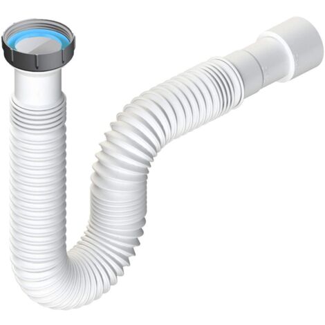 Tubo di scarico flessibile con attacco 1"1/2 e uscite Ø40 e Ø50 mm L.B. PLAST D222-M  Bianco