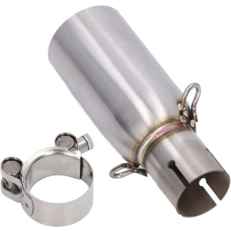 Tubo di scarico intermedio in acciaio inox per motocicletta, raccordo di ricambio a innesto rapido.