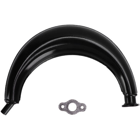 Tubo di scarico marmitta Half Moon da 40 mm/1,58 pollici in lega di acciaio per motori a 2 tempi 49cc 60cc 66cc 80cc biciclette motorizzate