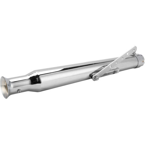 Tubo di scarico per moto da 45 mm/1,8 pollici, silenziatore universale per moto, facile da installare (argento)