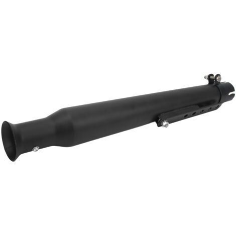 Tubo di scarico per moto da 45 mm/1,8 pollici universale modificato con staffa scorrevoleNero