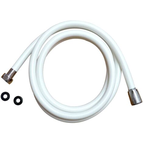 TUBO DOCCIA DOCCETTA DOCCINO VASCA DA BAGNO FLESSIBILE PVC 1,80 MT 180 CM BIANCO 932