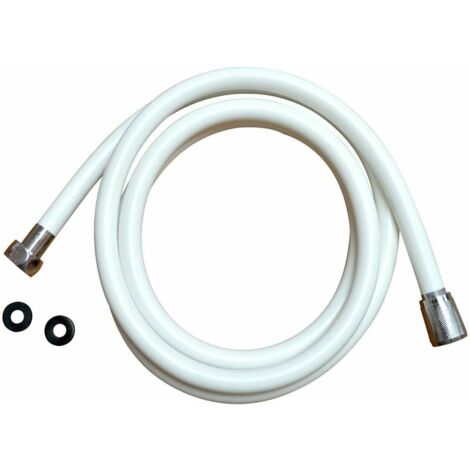 TUBO DOCCIA DOCCETTA DOCCINO VASCA DA BAGNO FLESSIBILE PVC 2,4 MT BIANCO 949