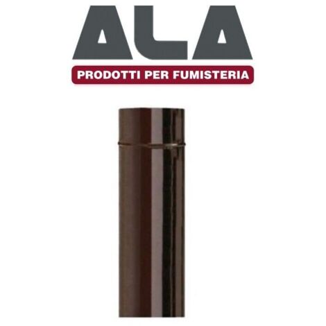 tubo dritto smalbo in acciaio smaltato verniciato marrone, 12x100 cm