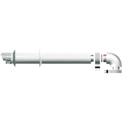 Tubo e curva coassiale scarico fumi per caldaia a condensazione ø60/100 - lunghezza 1mt CHAFFOTEAUX