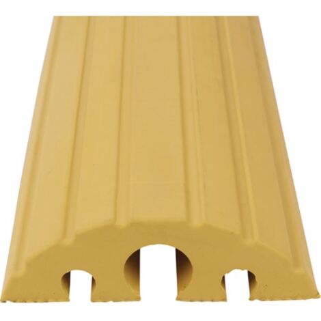 Tubo e passacavo L1200xP210xH65mm gomma piena gialla