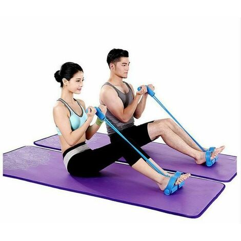Tubo elastico esercizi yoga addominali sport tira corda pedali fitness