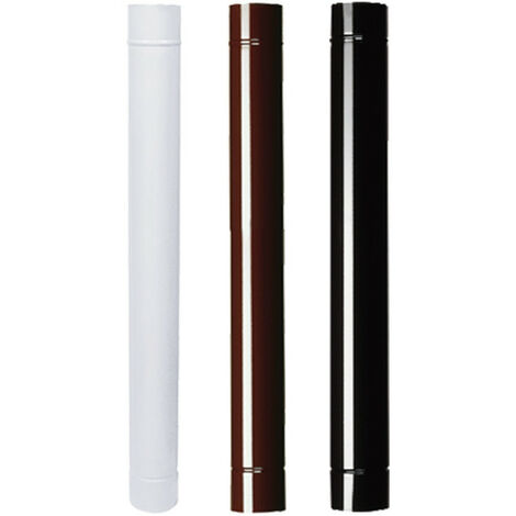 Tubo esmaltado para estufas, diámetro 100 mm, longitud 10 cm, color marrón.