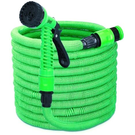 Tubo Estensibile Da Giardino 15m Con 7 Funzioni Per Lavaggio A Tenuta Stagna
