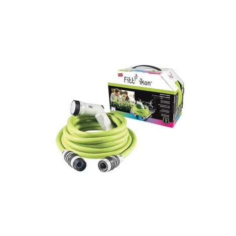 TUBO ESTENSIBILE IKON CON RACCORDI E LANCIA- - mt.4/10 - lime - 1 rotolo FITT