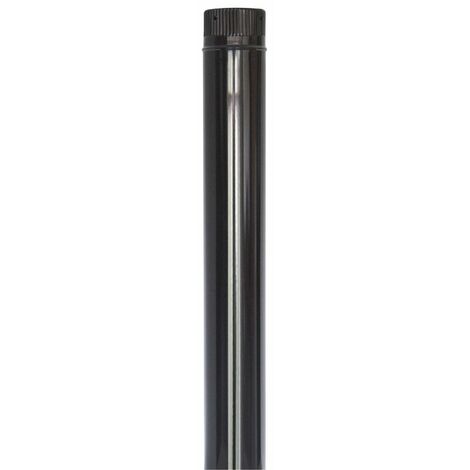 TUBO ESTUFA VITRIF NEGRO 1 M . Ø 100 mm.