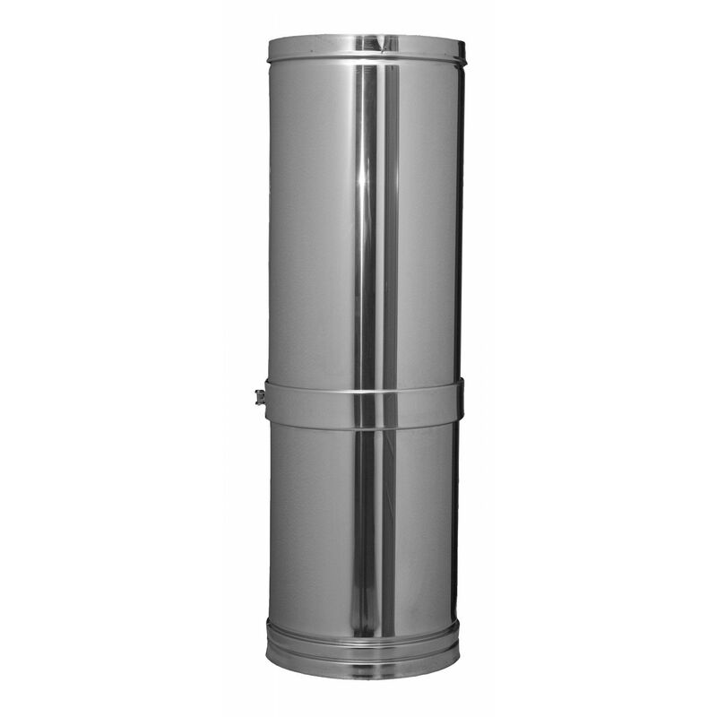 

Dinak, - TUBO EXTENSIBLE CORTO DOBLE PARED INOX 304/304 175