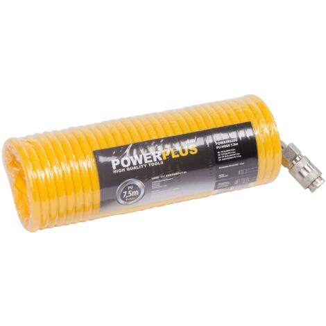 Tubo flessibile a spirale per aria 7,5 m attacco rapido powair0200 powerplus