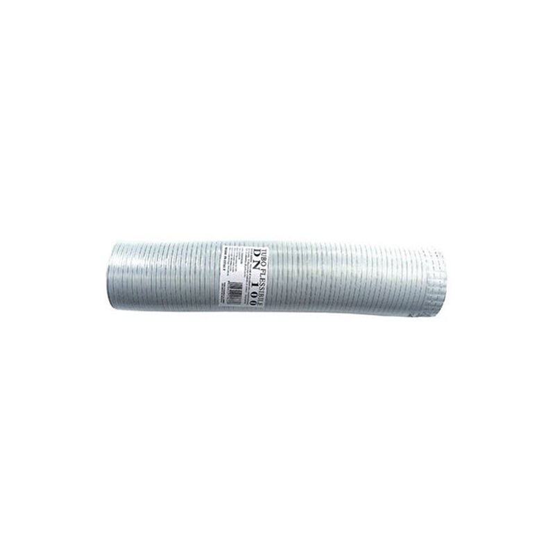 Tubo Fumi Flessibile Estensibile Alluminio Bianco 80 Mm Da 0,5 A 3 Mt