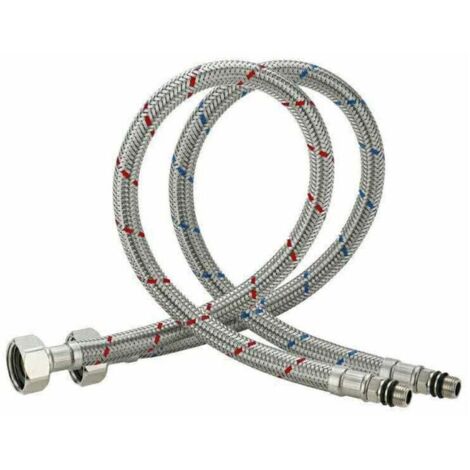 Tubo flessibile di collegamento per rubinetto in acciaio inossidabile da 60 cm per acqua calda e fredda, miscelatore per lavello da cucina