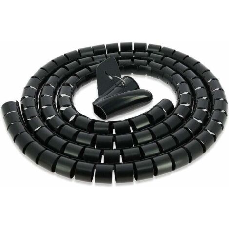 Tubo flessibile di protezione cavi a spirale per cavi elettrici da 22 mm x 10 m – Gestione cavi di alta qualità – Canalina portacavi, tubo flessibile intrecciato, protezione cavi, tubo flessibile intr