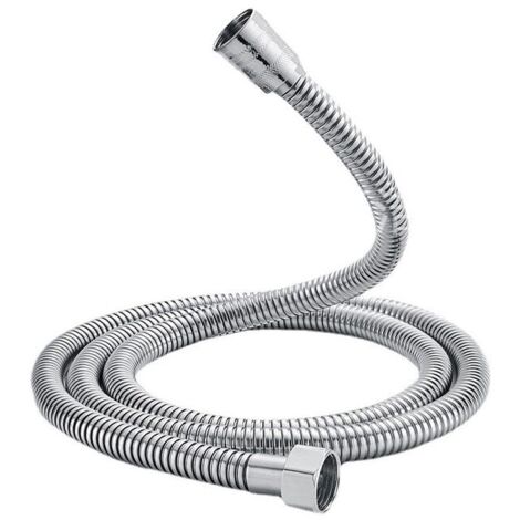 Tubo flessibile doccia universale (G1/2 pollice, 2 m), tubo flessibile doccia antipiega e antipiega, acciaio inossidabile/cromo