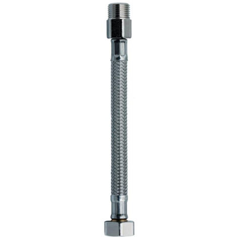 TUBO flessibile gomma DN10  1/2"M LUNGO-1/2"F L 25 CM bagno lavandino