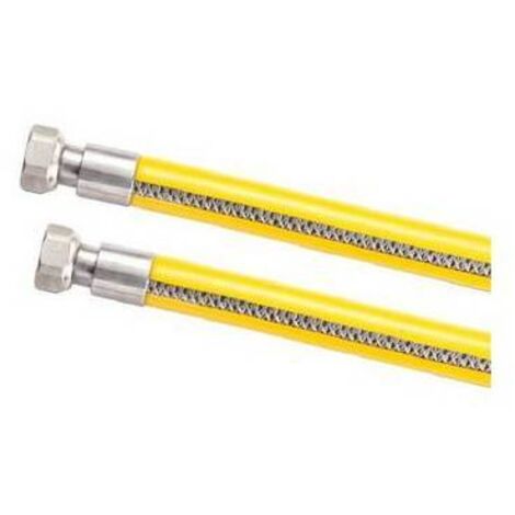 TUBO FLESSIBILE IN ACCIAIO PER GAS MF cm 100 1/2x1/2
