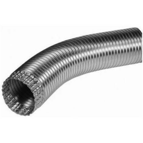 TUBO FLESSIBILE IN ALLUMINIO ALLUNGABILE FINO A 3 MT DA MM.250