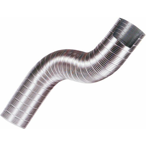 Tubo flessibile in alluminio H80 estensibile fino a 30 cm - 100mm grey