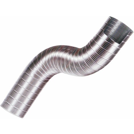 Tubo flessibile in alluminio H80 estensibile fino a 30 cm - 140mm grey